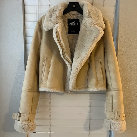 Hollister Shearling Biker Jacket - Picture 1 of 3